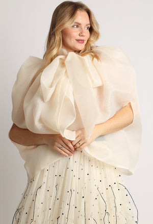 Organza Pussy Bow Blouse
