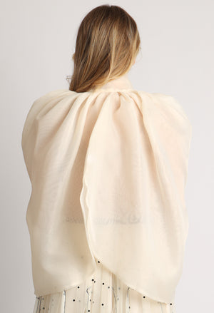 Organza Pussy Bow Blouse
