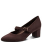 Faux Suede Dancing Heel