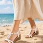 white wedge sandals