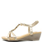 Glittered Floral Wedges