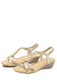 Glittered Floral Wedges