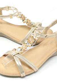 Glittered Floral Wedges