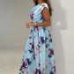 Betty Asymmetric Floral Print Midi Dress
