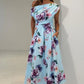 Betty Asymmetric Floral Print Midi Dress