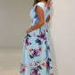 Betty Asymmetric Floral Print Midi Dress