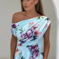 Betty Asymmetric Floral Print Midi Dress