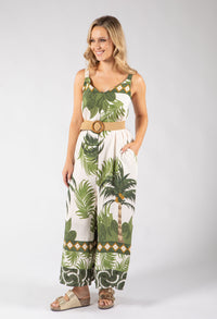 Palm Print Jumpsuit