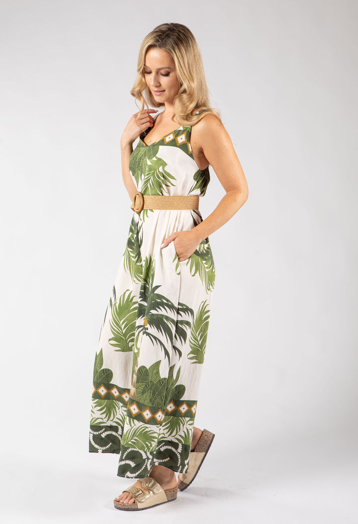 Palm Print Jumpsuit