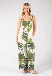 Palm Print Jumpsuit