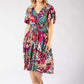 Button Front Abstract Dress