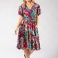 Button Front Abstract Dress