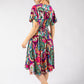 Button Front Abstract Dress