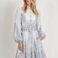 Floral Arch Belted Short Dress