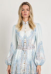 Floral Arch Belted Short Dress