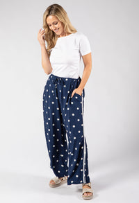 Polka Dot Wide Leg Trousers