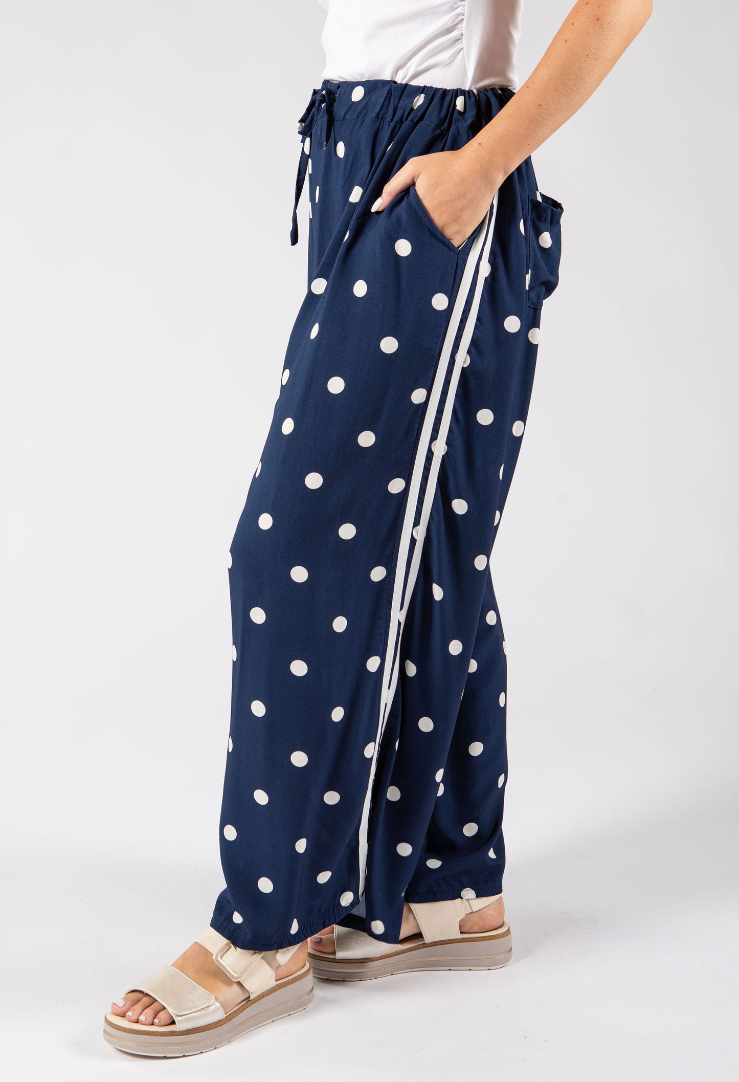 Polka Dot Wide Leg Trousers