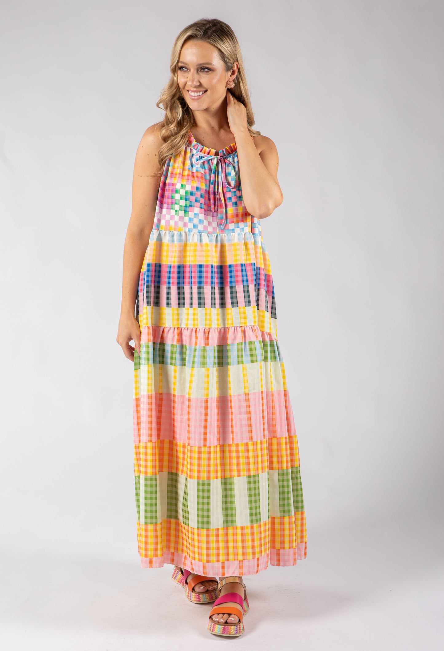 Gingham Maxi Dress