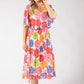 Daisy Plisse Pleated Pop Over Dress