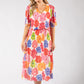 Daisy Plisse Pleated Pop Over Dress