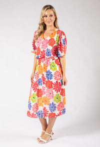 Daisy Plisse Pleated Pop Over Dress