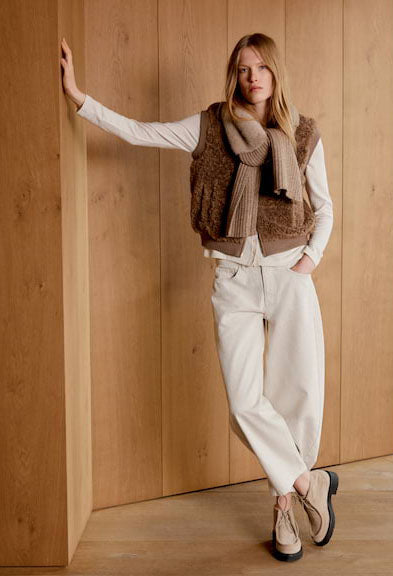 light cotton barrel jeans