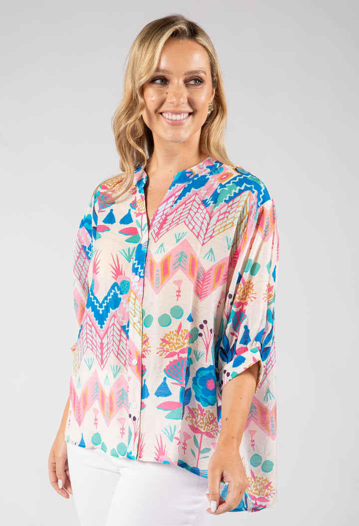 Tropical Print Blouse