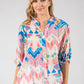 Abstract Tropical Print Blouse