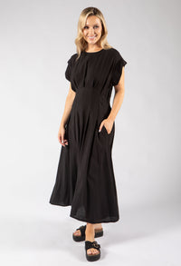 Pleated Midi Dress