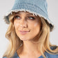 Frayed Denim Hat