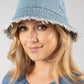 Frayed Denim Hat