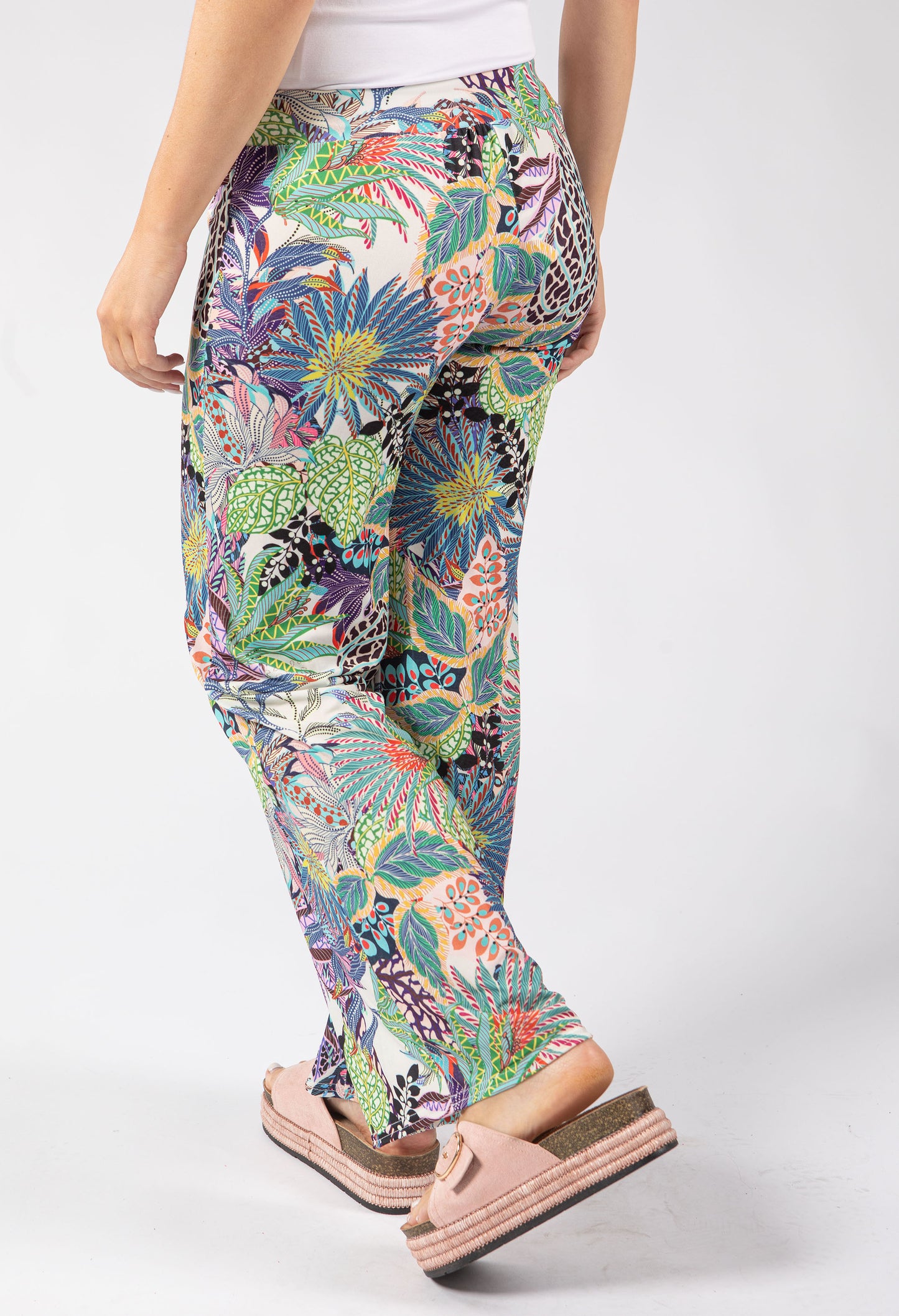 Adele Palm Printed Trousers