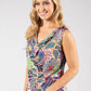 Olympia Palm Cowl Neck Top