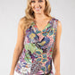 Olympia Palm Cowl Neck Top
