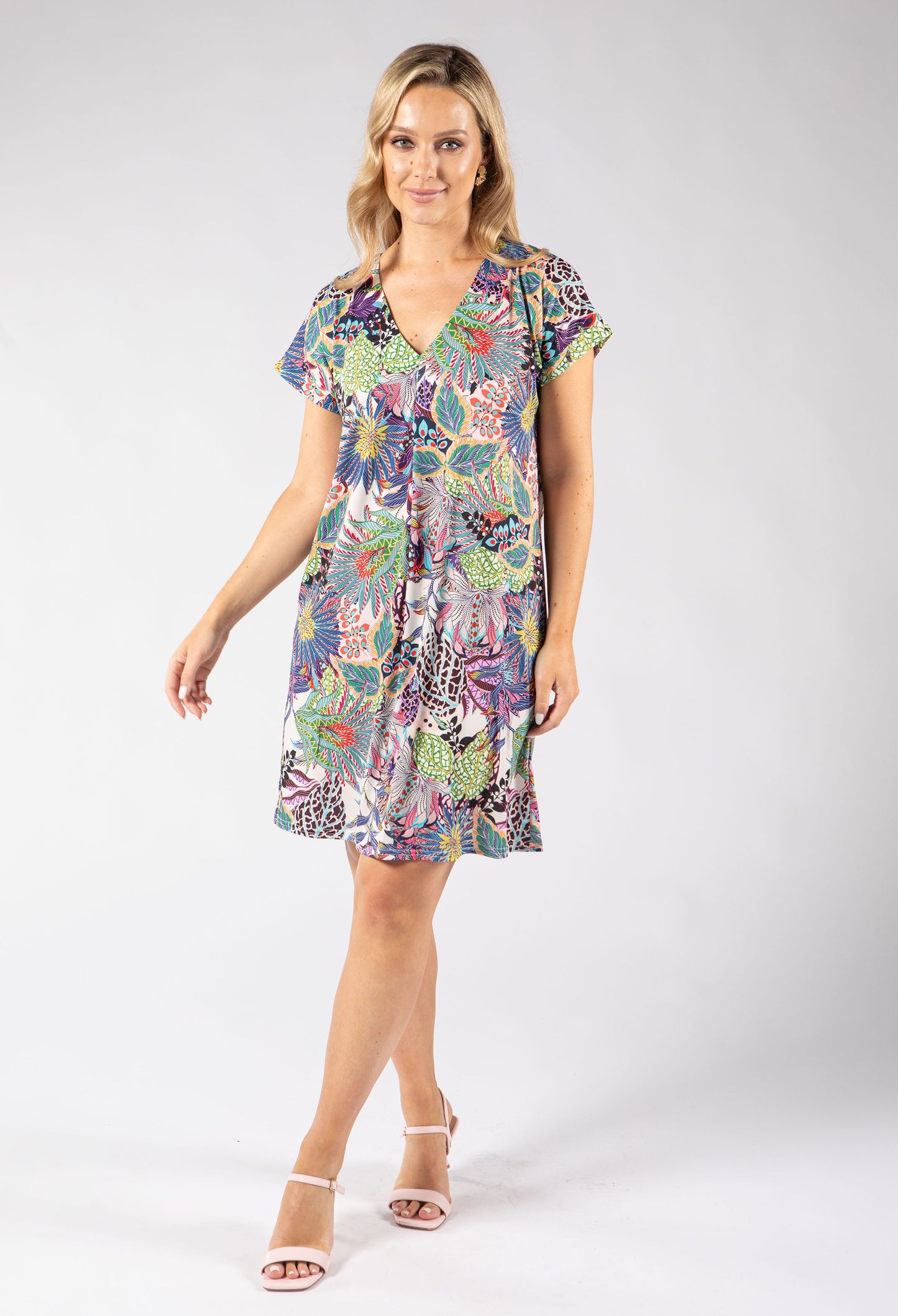 Isa Palm Tropical Dress