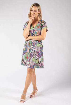 Isa Palm Tropical Dress