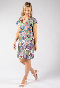 Isa Palm Tropical Dress
