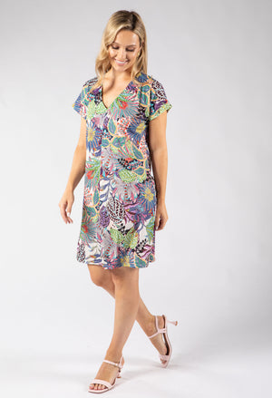 Isa Palm Tropical Dress