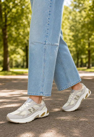 beige trainers