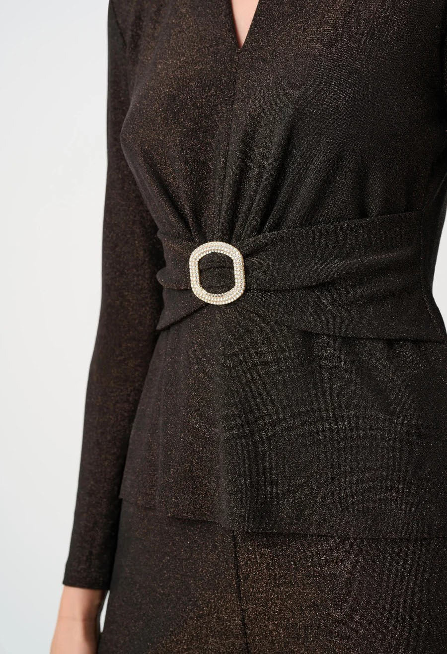 Buckle Detail Sparkly Top