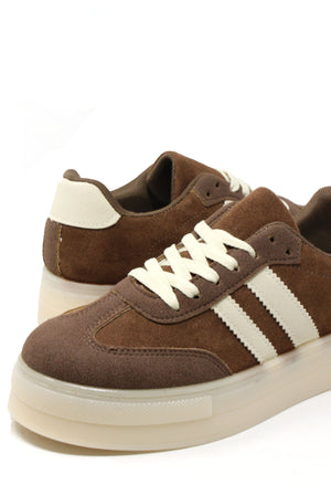 Platform Sole Striped Trainer