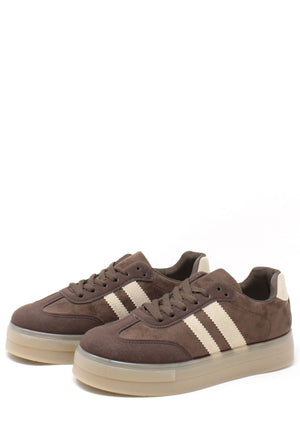 Platform Sole Striped Trainer