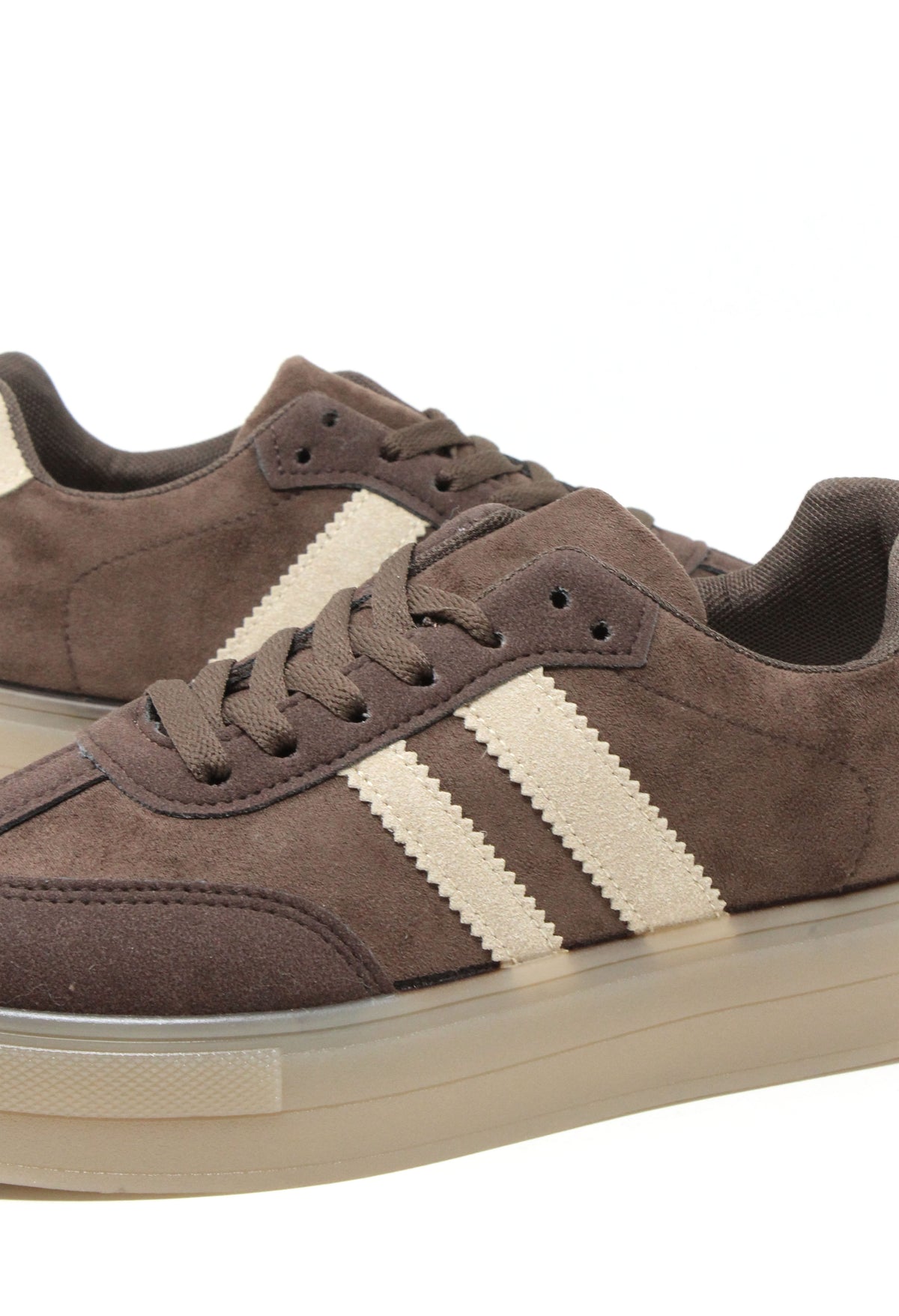 Platform Sole Striped Trainer