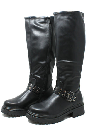 Knee High Biker Boot