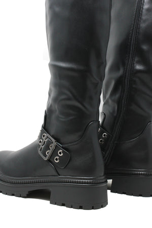 Knee High Biker Boot