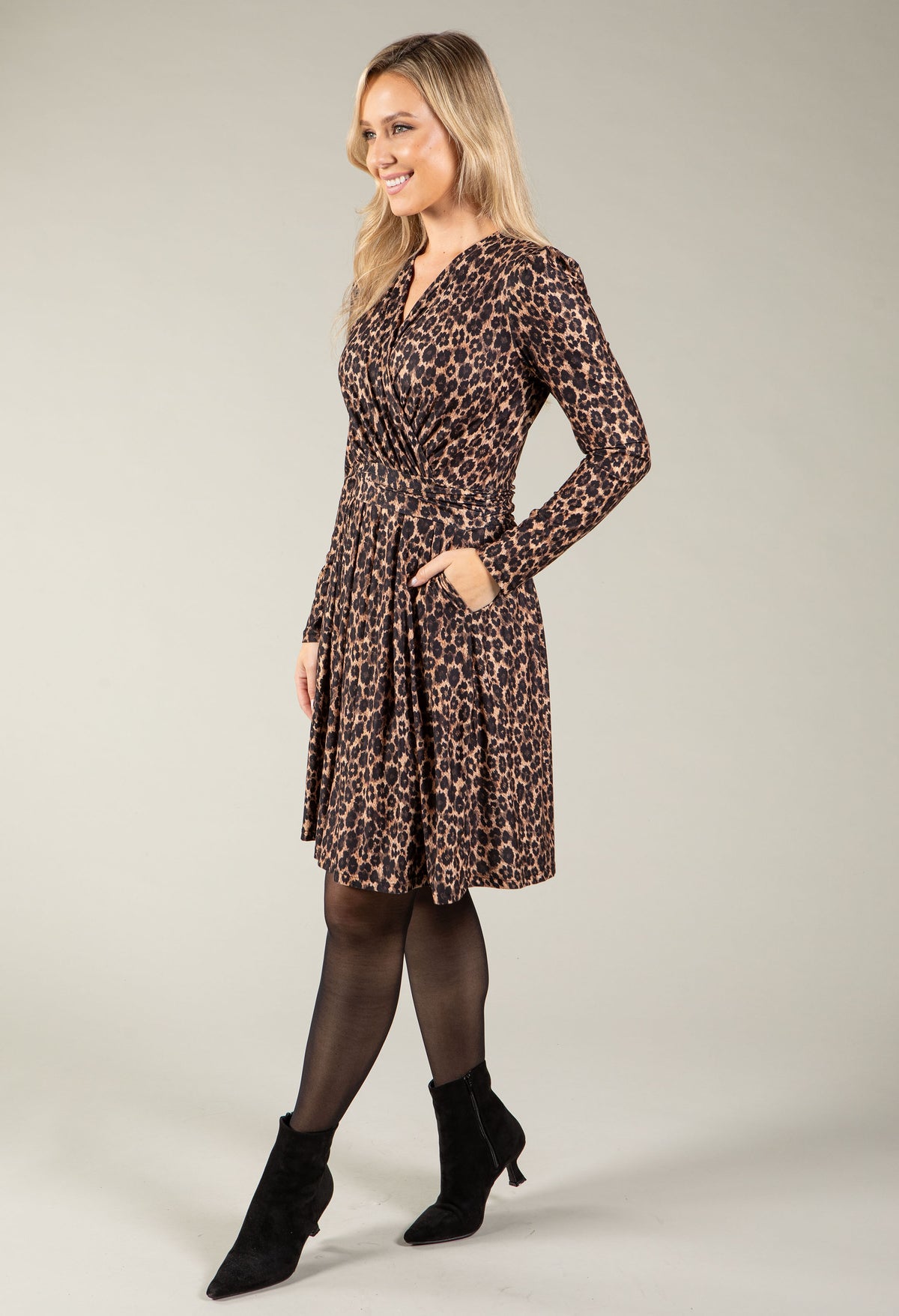 Leopard Dotted Dress
