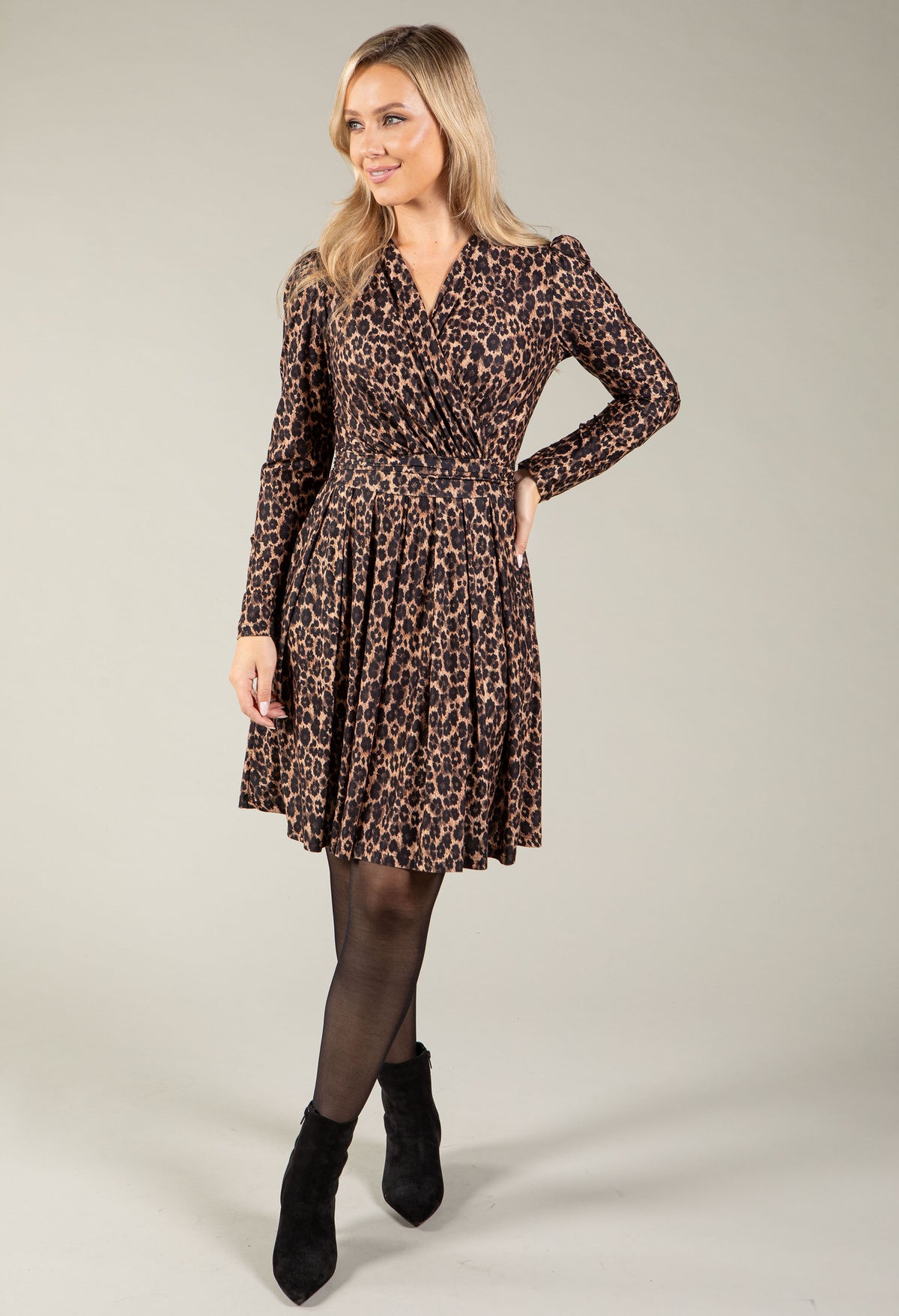 Leopard Dotted Dress
