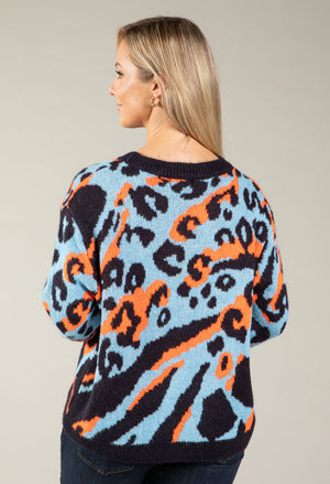 Leopard Print Knit Jumper