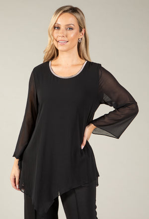 Diamante Trim Blouse