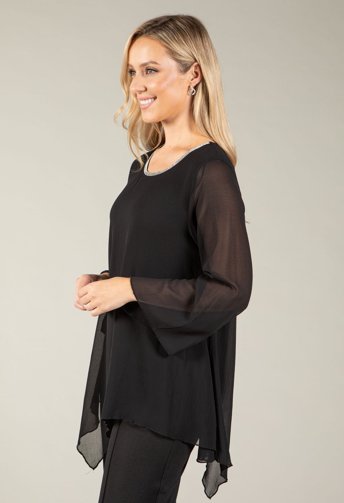 Diamante Trim Blouse